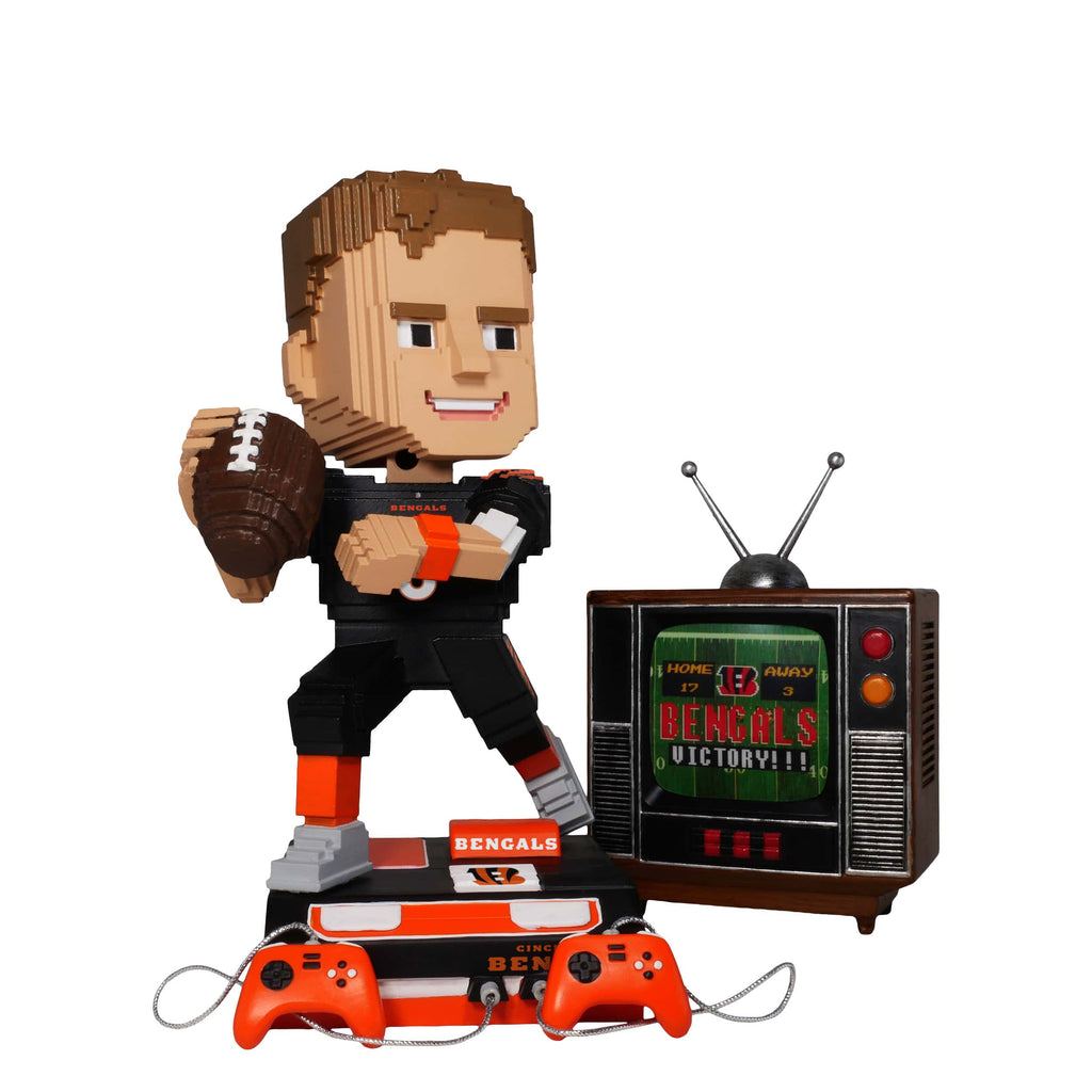 Joe Burrow Cincinnati Bengals Retro 8 Bit Bobblehead FOCO - FOCO.com