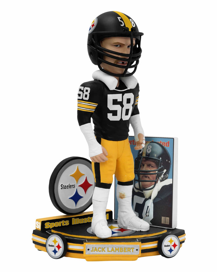 Jack Lambert Pittsburgh Steelers Man Of Steel 1984 Sports Illustrated Cover Bobblehead FOCO - FOCO.com