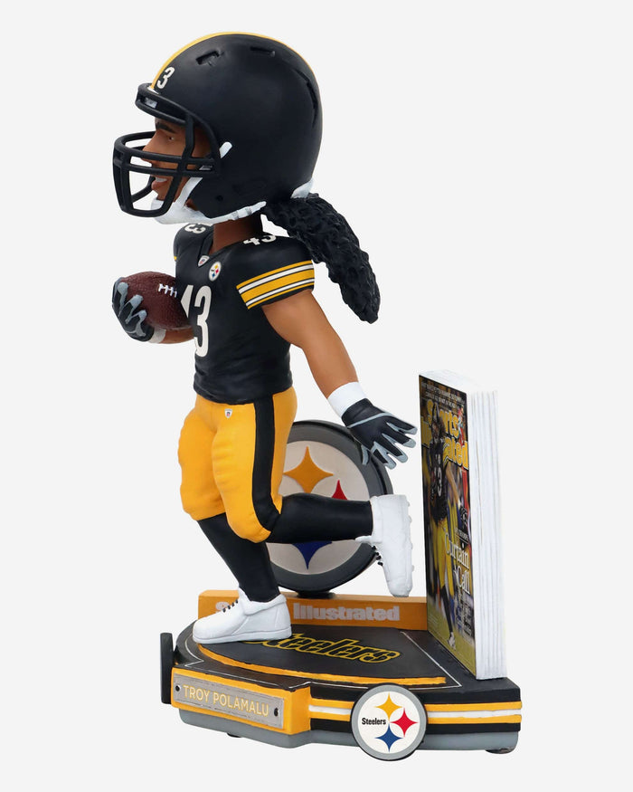 Troy Polamalu Pittsburgh Steelers Curtain Call Sports Illustrated Cover Bobblehead FOCO - FOCO.com