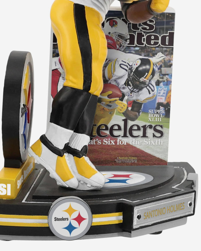 Santonio Holmes Pittsburgh Steelers Six For Sixth Super Bowl XLIII Sports Illustrated Cover Bobblehead FOCO - FOCO.com