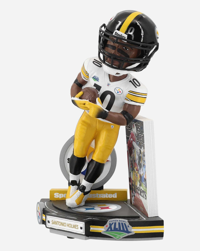 Santonio Holmes Pittsburgh Steelers Six For Sixth Super Bowl XLIII Sports Illustrated Cover Bobblehead FOCO - FOCO.com