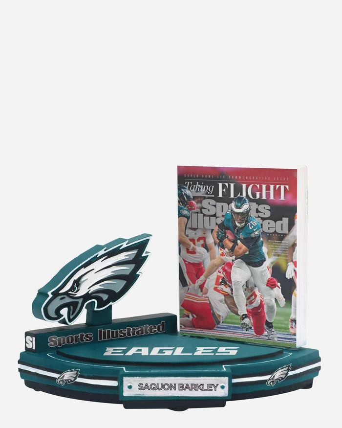 Saquon Barkley Philadelphia Eagles Taking Flight Super Bowl LIX Champions Sports Illustrated Cover Bobblehead FOCO - FOCO.com