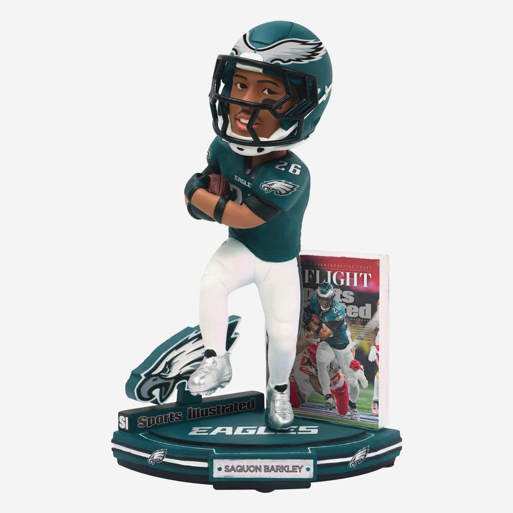 Saquon Barkley Philadelphia Eagles Taking Flight Super Bowl LIX Champions Sports Illustrated Cover Bobblehead FOCO - FOCO.com