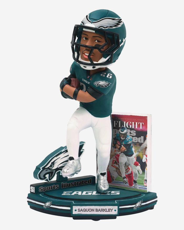 Saquon Barkley Philadelphia Eagles Taking Flight Super Bowl LIX Champions Sports Illustrated Cover Bobblehead FOCO - FOCO.com