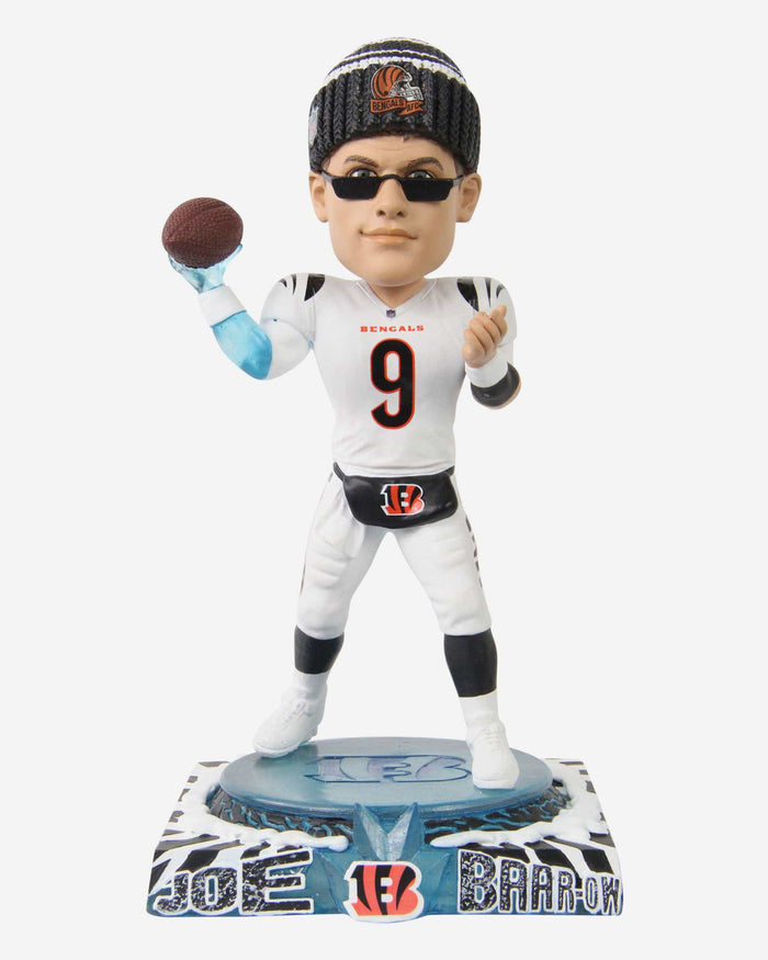 Joe Burrow Cincinnati Bengals Brrr-ow Bobblehead FOCO - FOCO.com