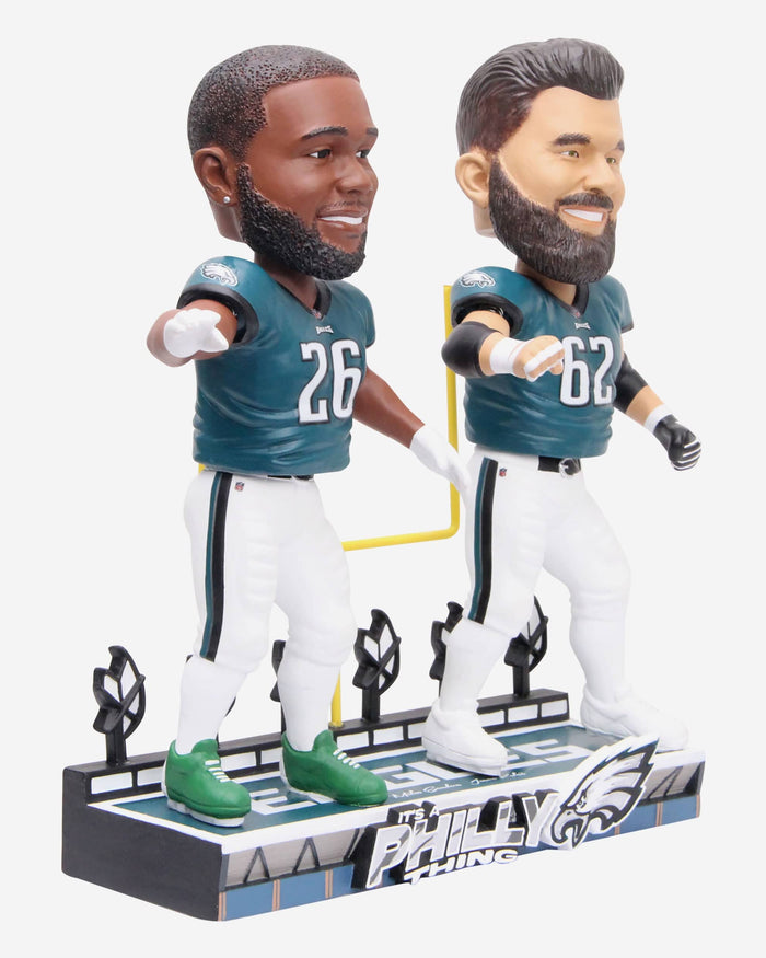 Jason Kelce & Miles Sanders Philadelphia Eagles Dancing Dual Bobblehead FOCO - FOCO.com