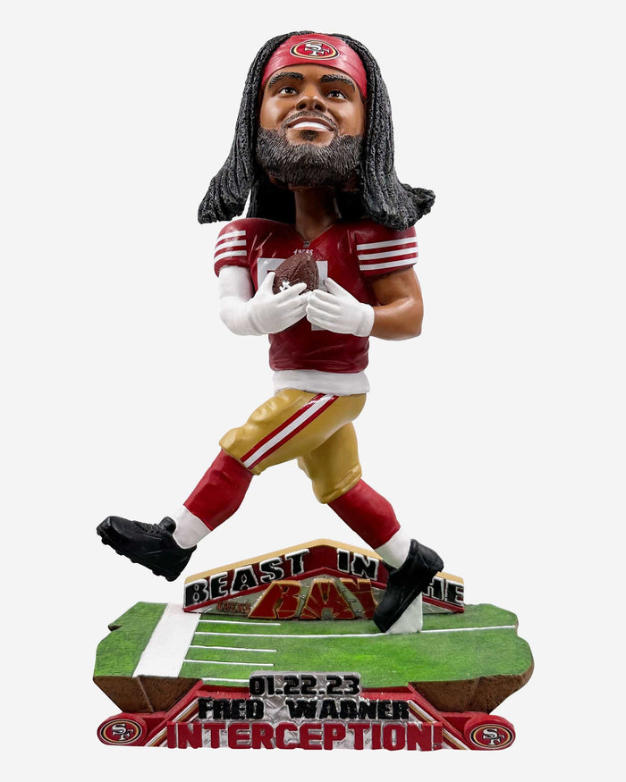 Fred Warner San Francisco 49ers Beast in the Bay Interception Bobblehead FOCO - FOCO.com