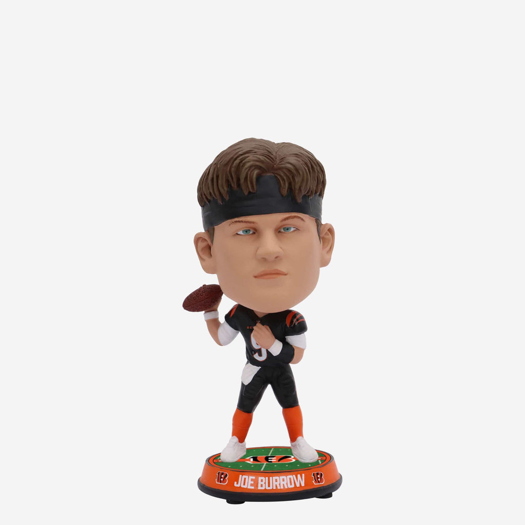 Joe Burrow Cincinnati Bengals Field Stripe Mini Bighead Bobblehead FOCO - FOCO.com