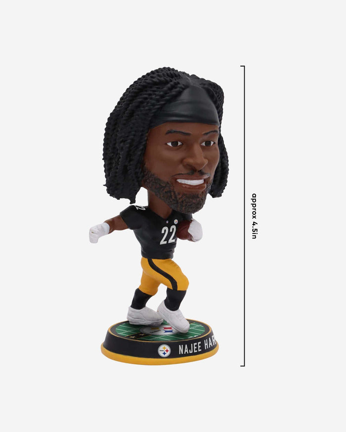 Najee Harris Pittsburgh Steelers Field Stripe Mini Bighead Bobblehead FOCO - FOCO.com