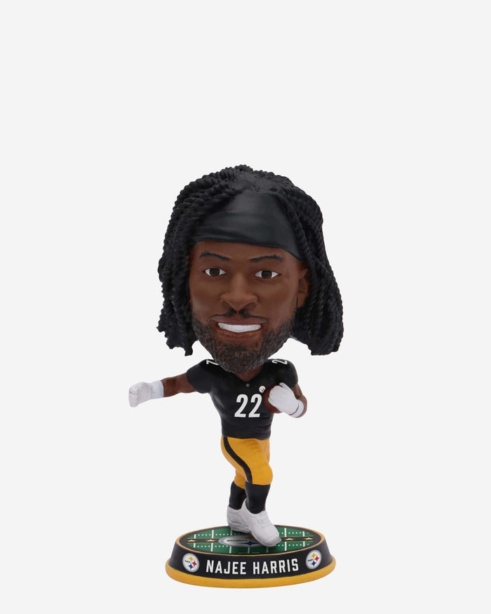 Najee Harris Pittsburgh Steelers Field Stripe Mini Bighead Bobblehead FOCO - FOCO.com