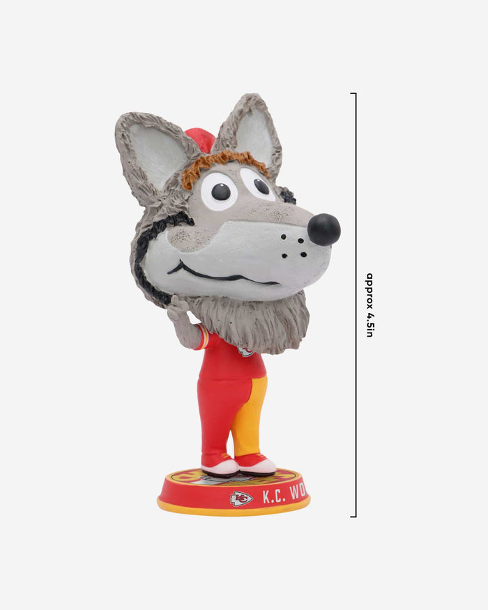 KC Wolf Kansas City Chiefs Mascot Field Stripe Mini Bighead Bobblehead FOCO - FOCO.com