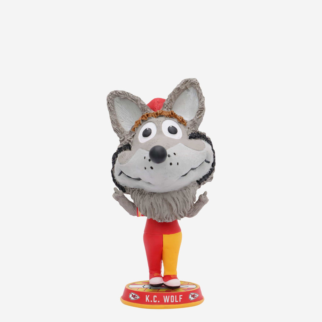 KC Wolf Kansas City Chiefs Mascot Field Stripe Mini Bighead Bobblehead FOCO - FOCO.com