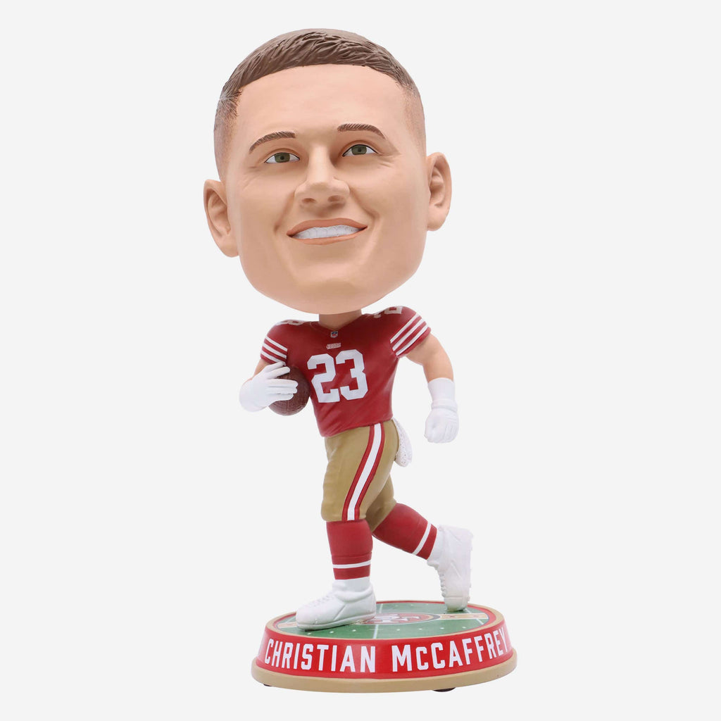 Christian McCaffrey San Francisco 49ers Field Stripe Bighead Bobblehead FOCO - FOCO.com