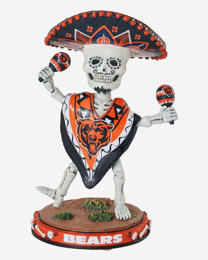 Chicago Bears Calavera Glow in the Dark Bobblehead FOCO - FOCO.com