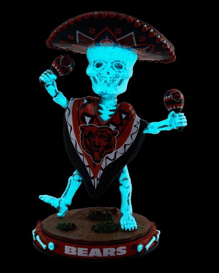 Chicago Bears Calavera Glow in the Dark Bobblehead FOCO - FOCO.com