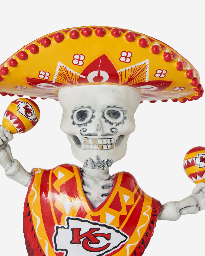 Kansas City Chiefs Calavera Glow in the Dark Bobblehead FOCO - FOCO.com