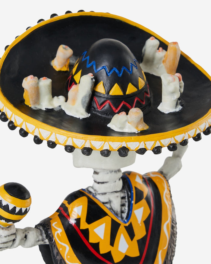 Pittsburgh Steelers Calavera Glow in the Dark Bobblehead FOCO - FOCO.com