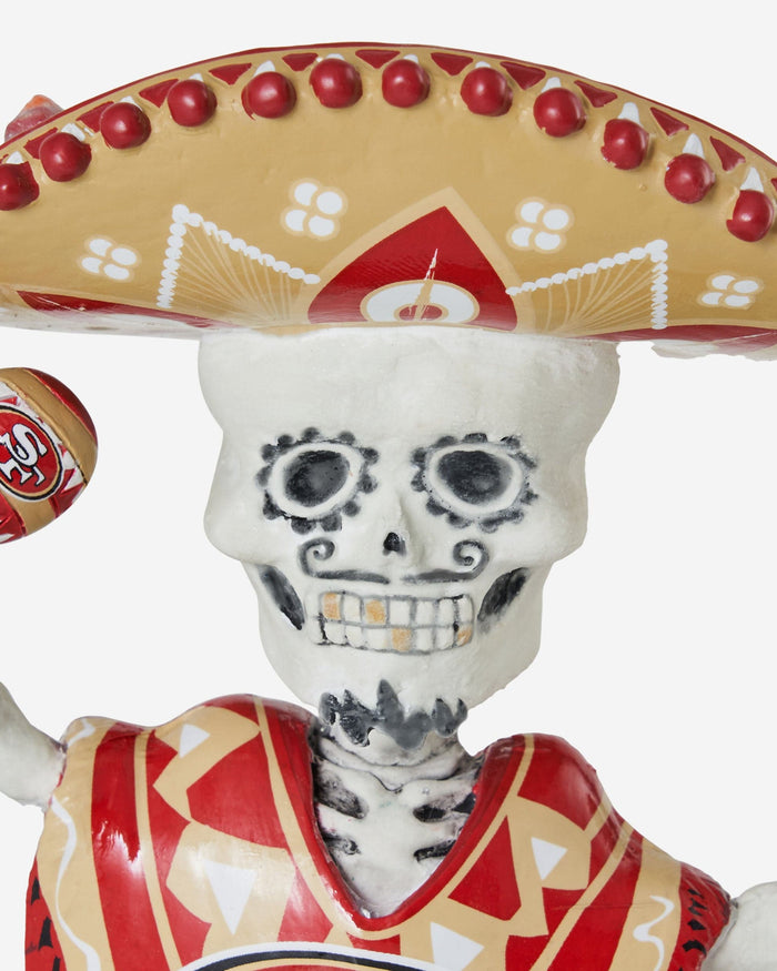 San Francisco 49ers Calavera Glow in the Dark Bobblehead FOCO - FOCO.com