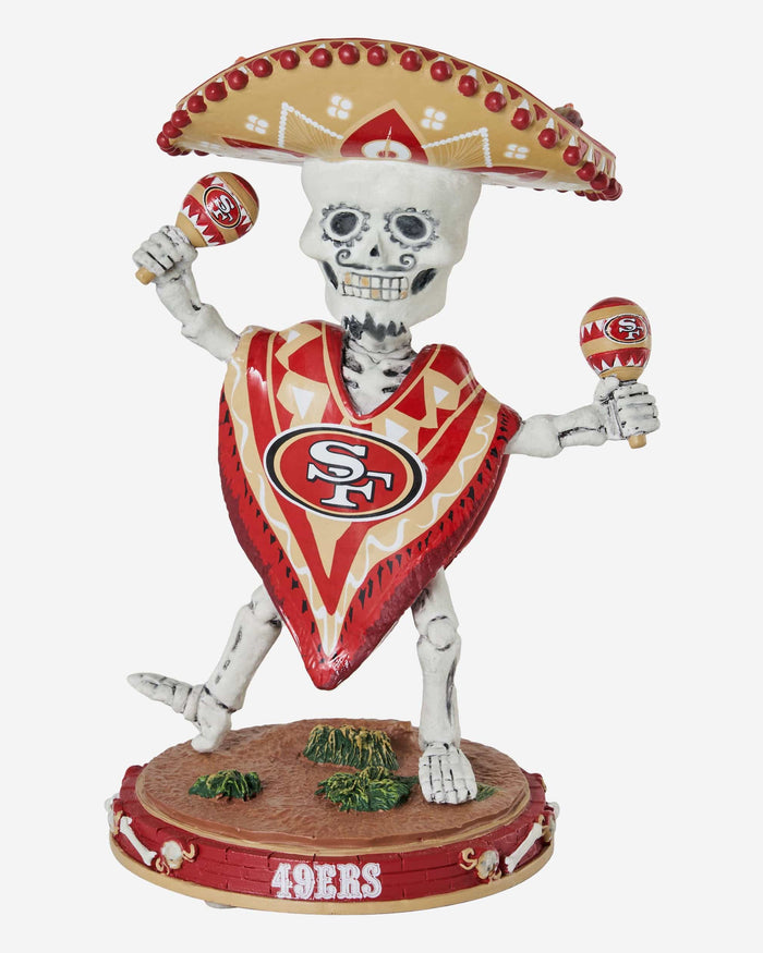 San Francisco 49ers Calavera Glow in the Dark Bobblehead FOCO - FOCO.com