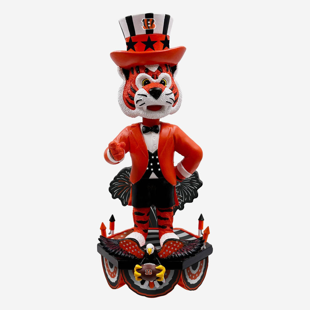 Who Dey Cincinnati Bengals Americana Mascot Bobblehead FOCO - FOCO.com