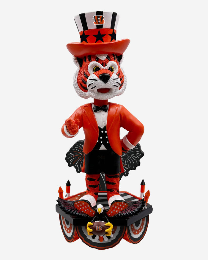 Who Dey Cincinnati Bengals Americana Mascot Bobblehead FOCO - FOCO.com