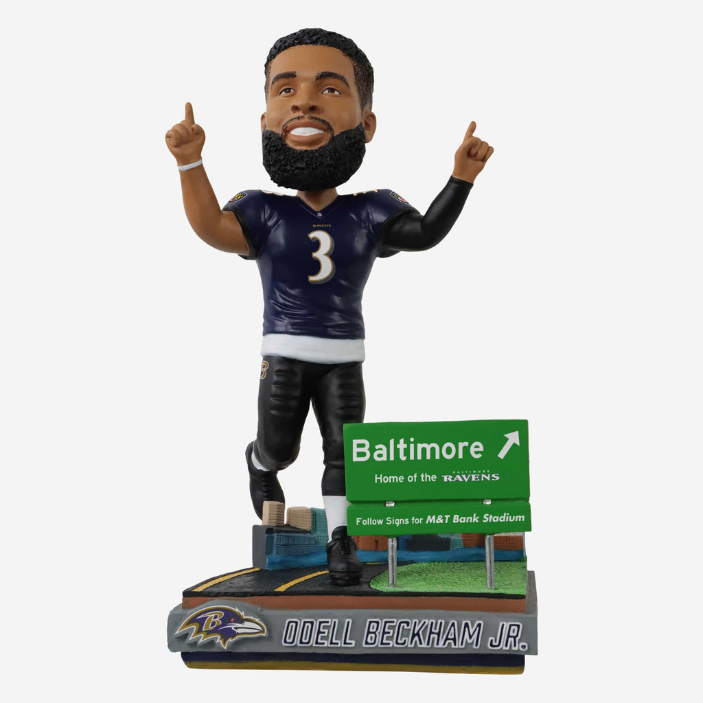 Odell Beckham Jr Baltimore Ravens Next Stop Bobblehead FOCO - FOCO.com