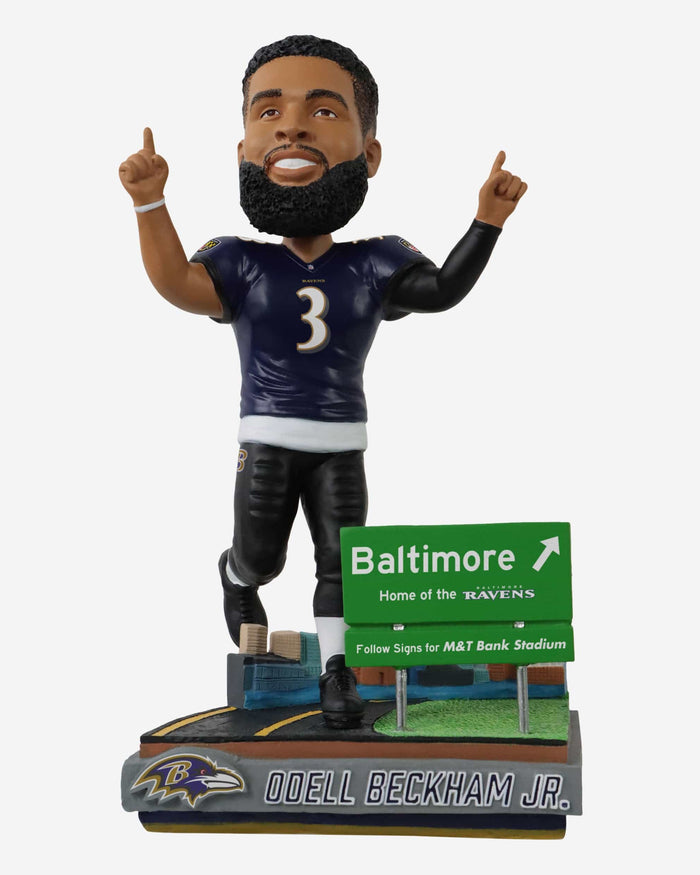 Odell Beckham Jr Baltimore Ravens Next Stop Bobblehead FOCO - FOCO.com