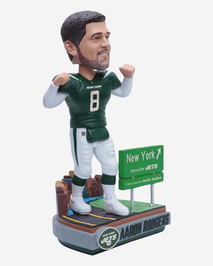 Aaron Rodgers New York Jets Next Stop Bobblehead FOCO - FOCO.com