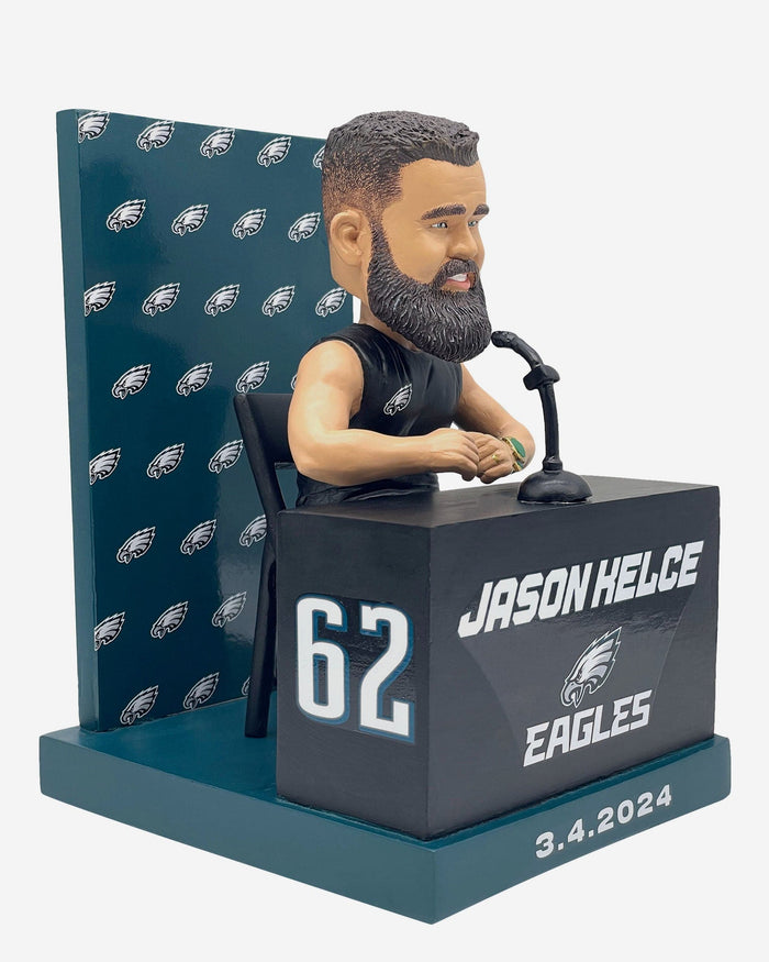 Jason Kelce Philadelphia Eagles Podium Retirement Bobblehead FOCO - FOCO.com