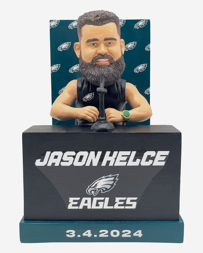 Jason Kelce Philadelphia Eagles Podium Retirement Bobblehead FOCO - FOCO.com