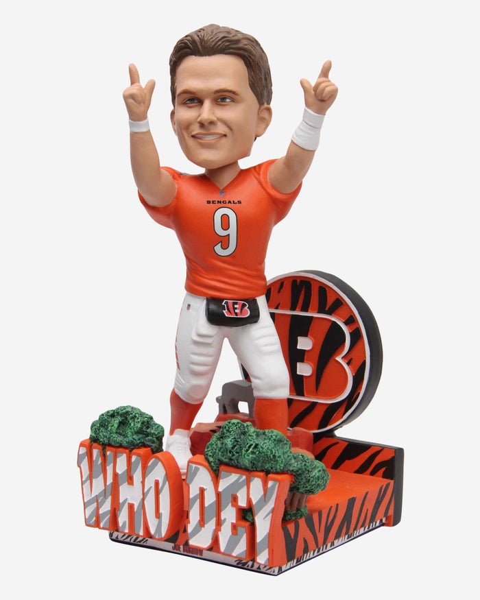 Joe Burrow Cincinnati Bengals Who Dey Bobblehead FOCO - FOCO.com