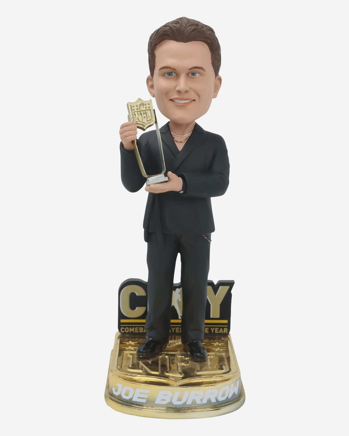 Joe Burrow Cincinnati Bengals 2024 NFL Comeback Player of the Year Bobblehead FOCO - FOCO.com