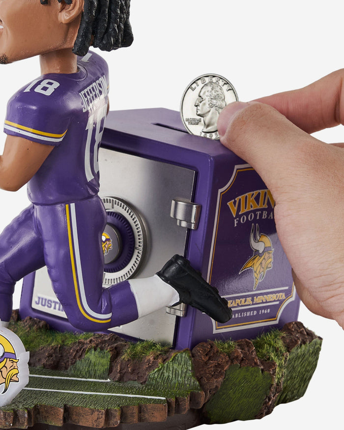 Justin Jefferson Minnesota Vikings Bank Bobblehead FOCO - FOCO.com