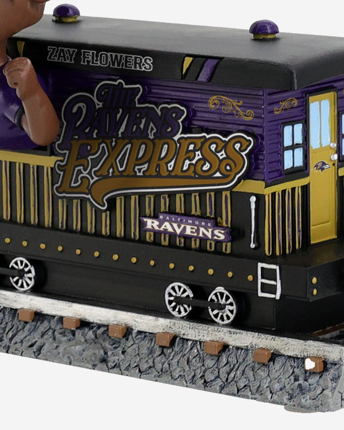 Zay Flowers Baltimore Ravens Express Train Bobblehead FOCO - FOCO.com