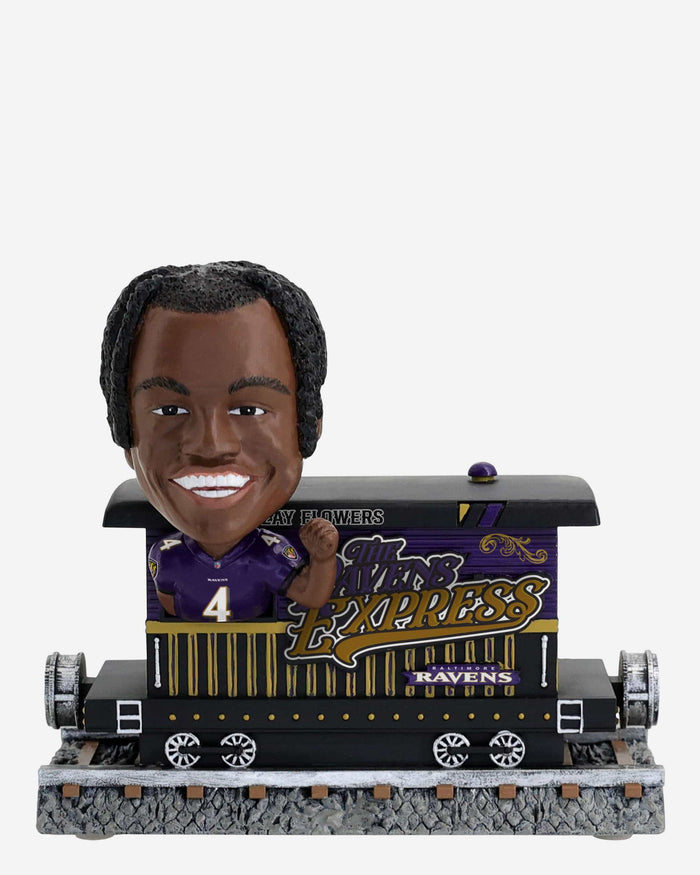 Zay Flowers Baltimore Ravens Express Train Bobblehead FOCO - FOCO.com