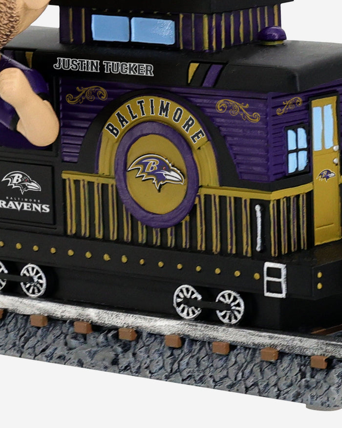 Justin Tucker Baltimore Ravens Express Train Bobblehead FOCO - FOCO.com