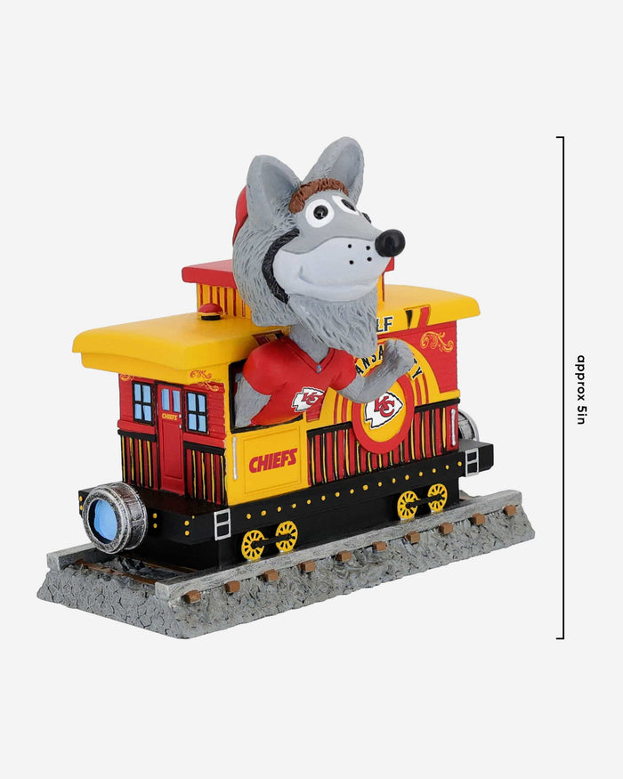 KC Wolf Kansas City Chiefs Express Train Mascot Bobblehead FOCO - FOCO.com