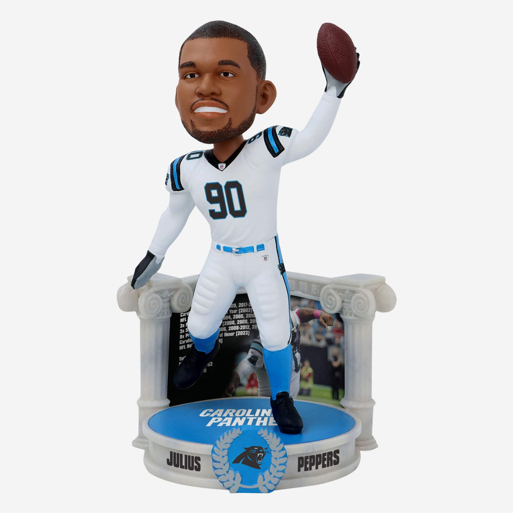 Julius Peppers Carolina Panthers Career Retrospective Bobblehead FOCO - FOCO.com