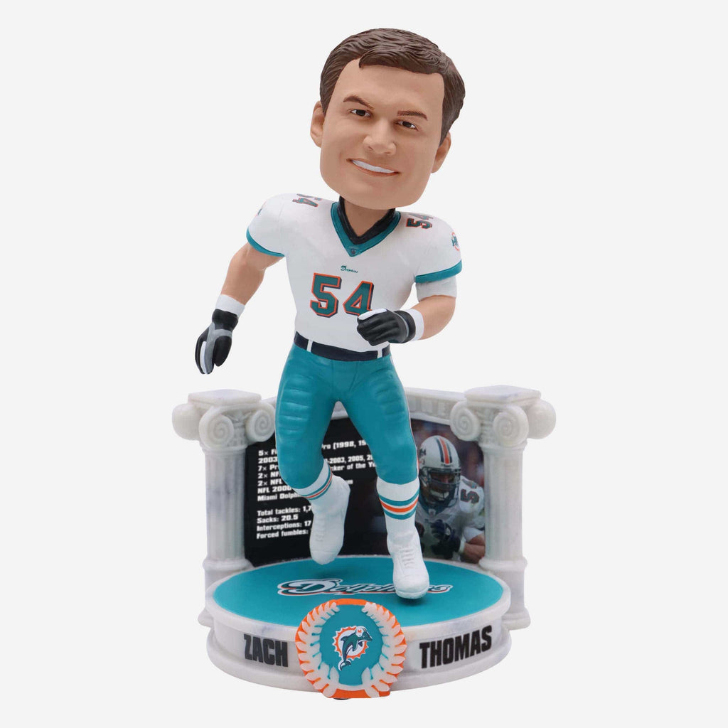 Zach Thomas Miami Dolphins Career Retrospective Bobblehead FOCO - FOCO.com