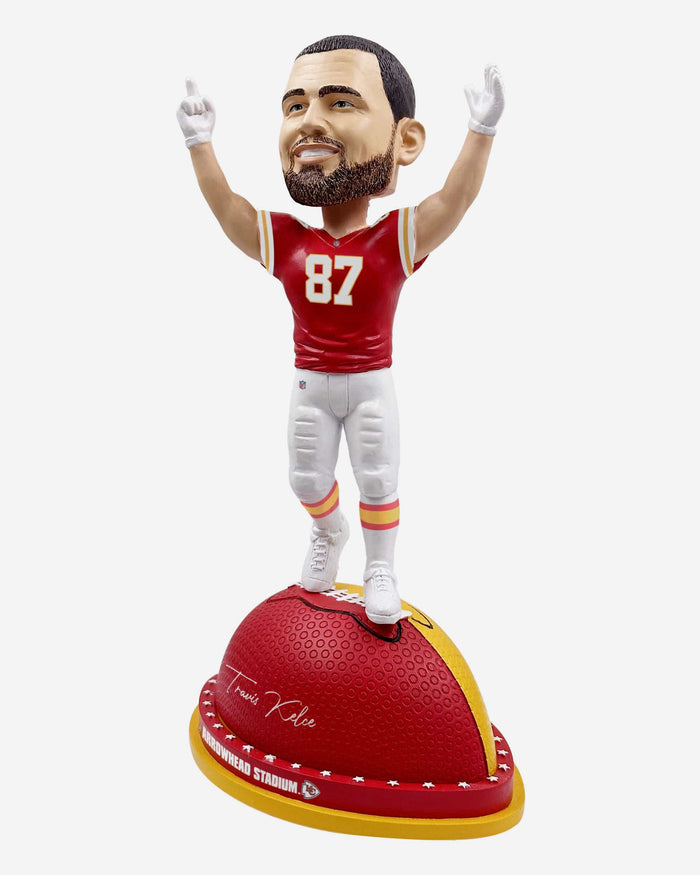 Travis Kelce Kansas City Chiefs Magnetic Stadium Base Bobblehead FOCO - FOCO.com