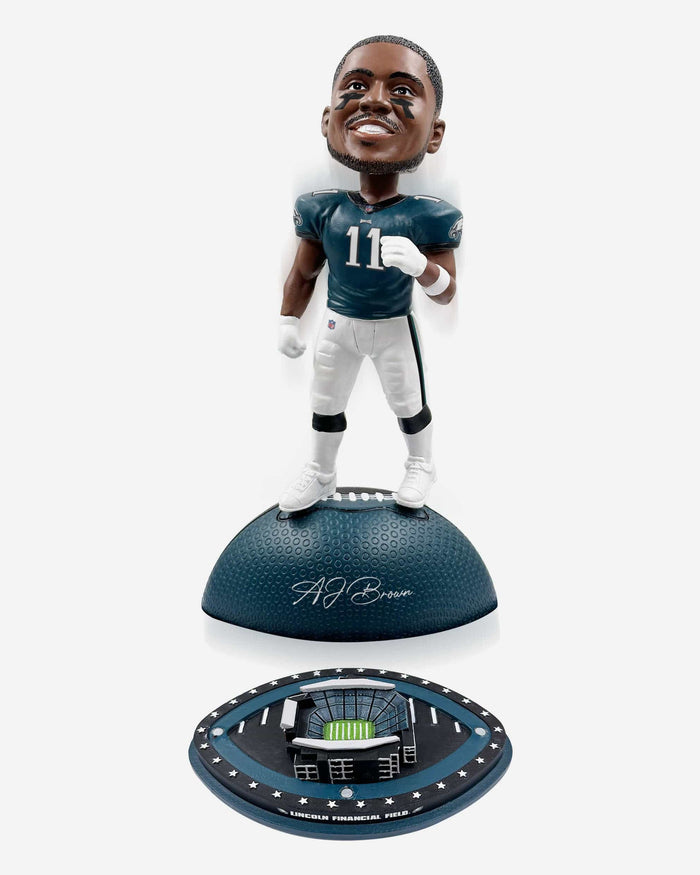 AJ Brown Philadelphia Eagles Magnetic Stadium Base Bobblehead FOCO - FOCO.com