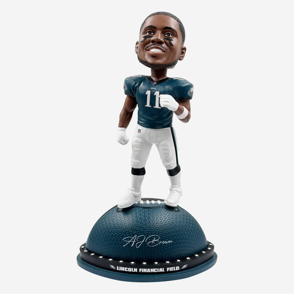 AJ Brown Philadelphia Eagles Magnetic Stadium Base Bobblehead FOCO - FOCO.com