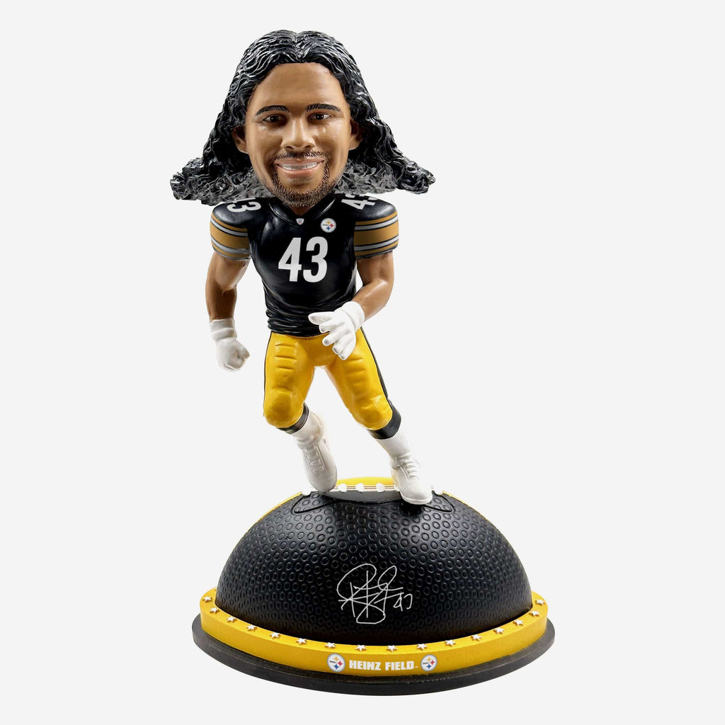 Troy Polamalu Pittsburgh Steelers Magnetic Stadium Base Bobblehead FOCO - FOCO.com