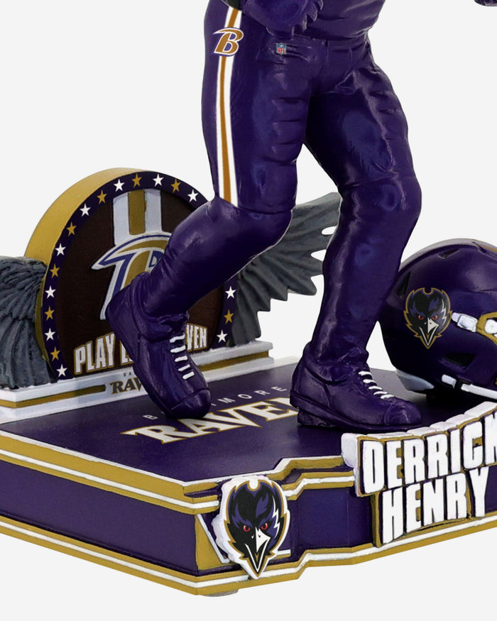 Derrick Henry Baltimore Ravens Purple Rising Bobblehead FOCO - FOCO.com