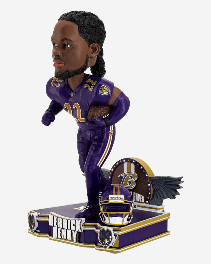 Derrick Henry Baltimore Ravens Purple Rising Bobblehead FOCO - FOCO.com