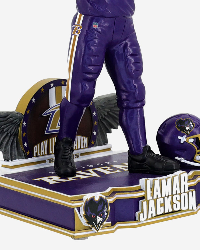 Lamar Jackson Baltimore Ravens Purple Rising Bobblehead FOCO - FOCO.com