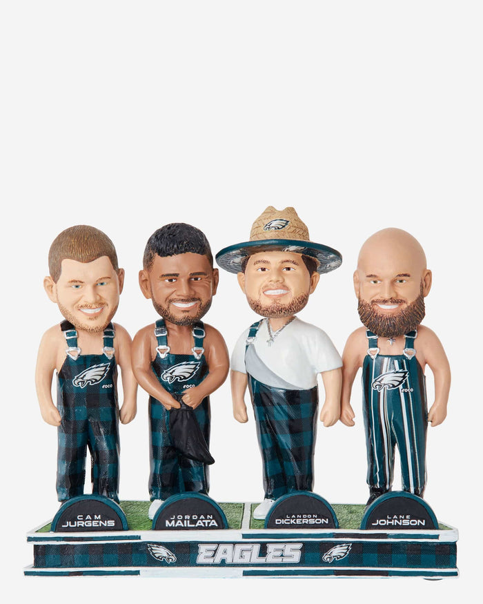 Philadelphia Eagles Bib Overalls Mini Bobblehead Scene FOCO - FOCO.com