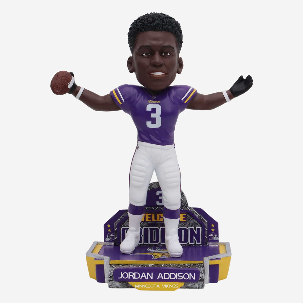 Jordan Addison Minnesota Vikings NFL 2023 Rookie Series Bobblehead FOCO - FOCO.com