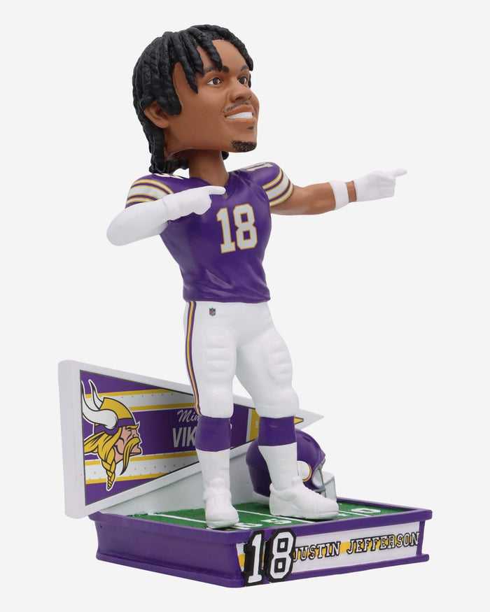 Justin Jefferson Minnesota Vikings Retro Uniform Bobblehead FOCO - FOCO.com