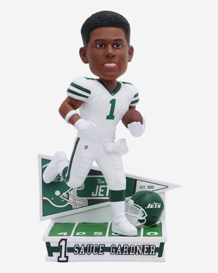 Sauce Gardner New York Jets Retro Uniform Bobblehead FOCO - FOCO.com